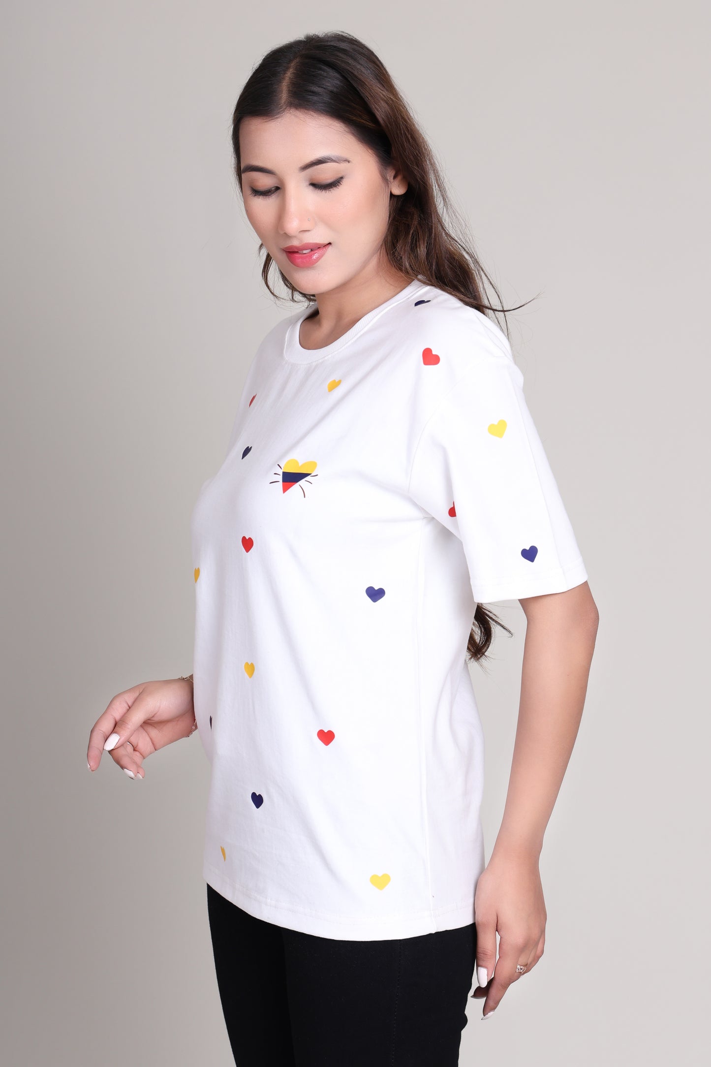 Heart Whiskers Cotton T-Shirt