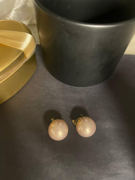 Sunirav pearl stud earrings for women, rose- gold