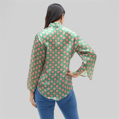 Green Retro Chic Top