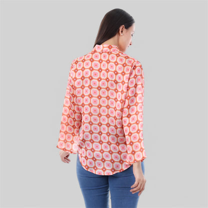 Peach Blossom Wrap Top