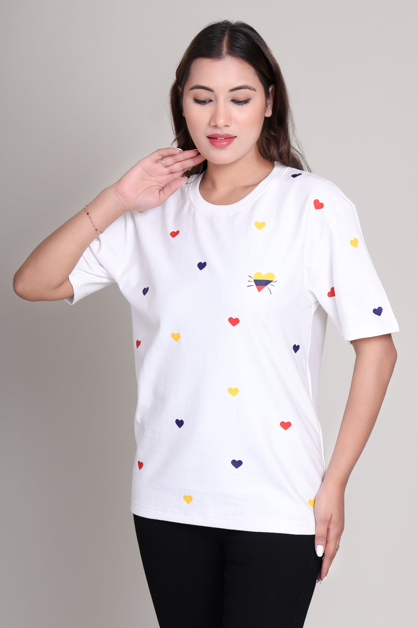 Heart Whiskers Cotton T-Shirt