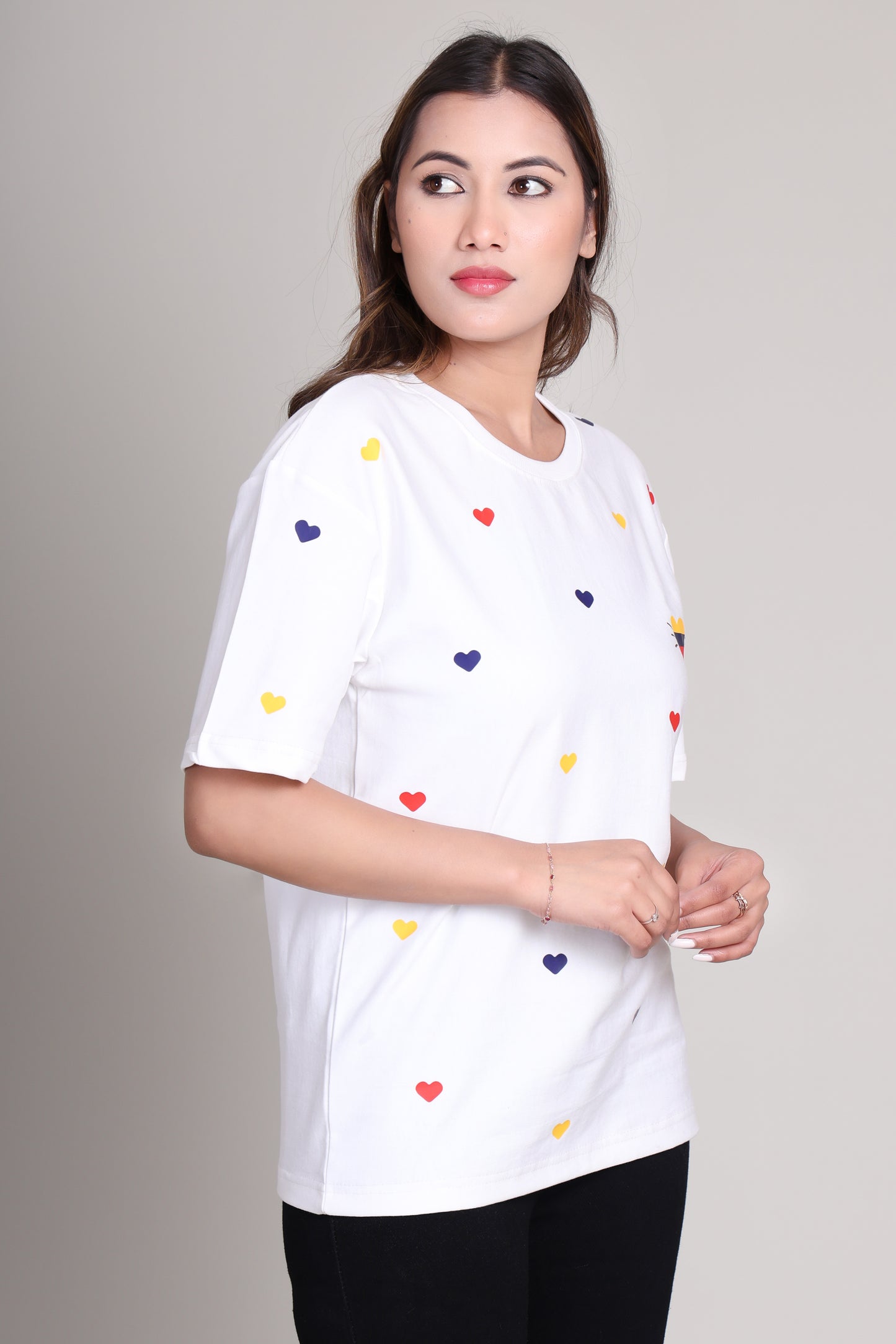 Heart Whiskers Cotton T-Shirt