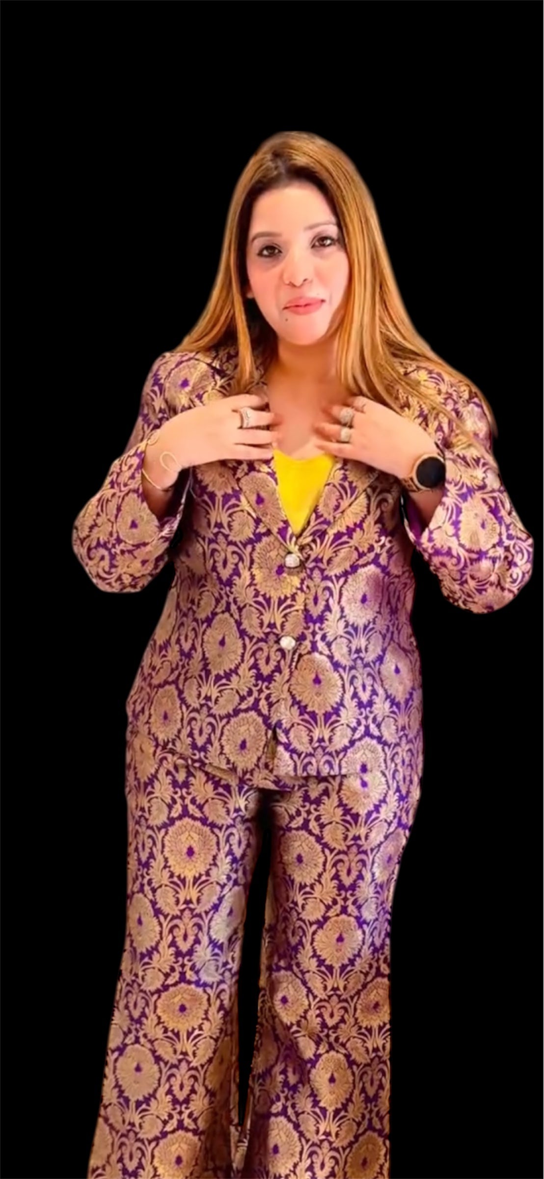 Brocade coord set for women